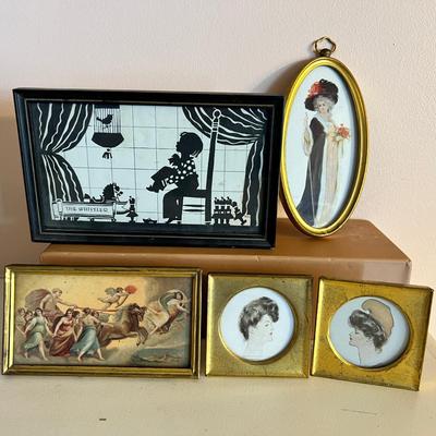 Lot of 5 Vintage Framed Art