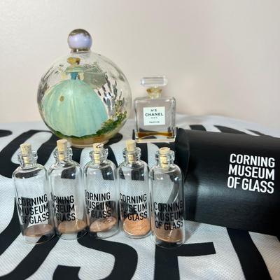 Collectible Glass Bottle Lot - Chanel, Corning Museum, Abietsan