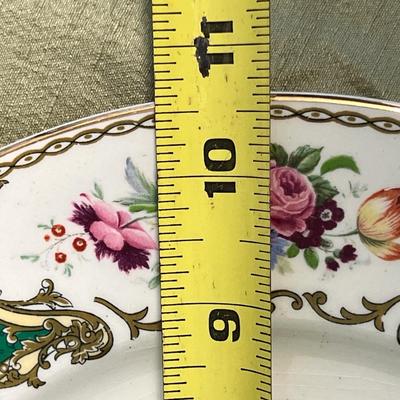 Lot of 12 Antique Myott Staffordshire "The Bouquet Green" Dinnerware