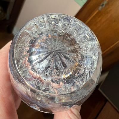 2 Vintage Signed Cut Crystal Vases