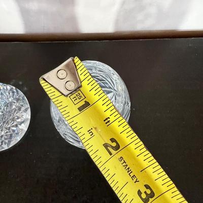 2 Vintage Signed Cut Crystal Vases