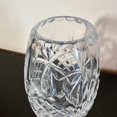 2 Vintage Signed Cut Crystal Vases