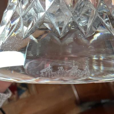 2 Vintage Signed Cut Crystal Vases