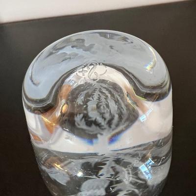 2 Signed Vintage Crystal Vases - Seyres France,