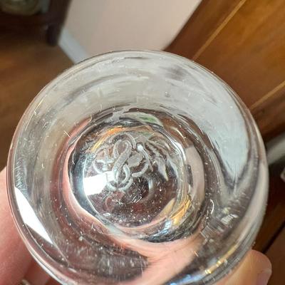 2 Signed Vintage Crystal Vases - Seyres France,