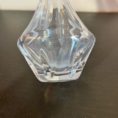 2 Signed Vintage Crystal Vases - Seyres France,