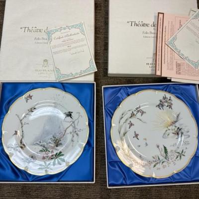 set of 4 Haviland Limoges Plates Theatre des Saisons