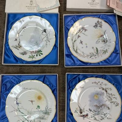 set of 4 Haviland Limoges Plates Theatre des Saisons