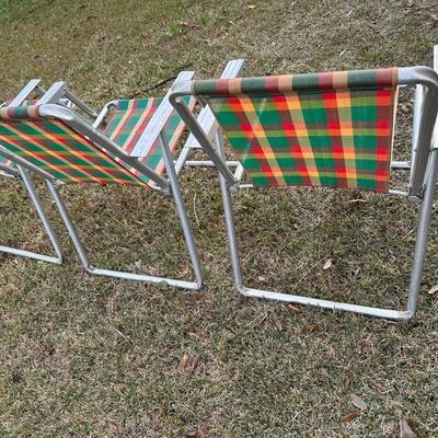 Four (4) Vintage Folding Lawn Chairs