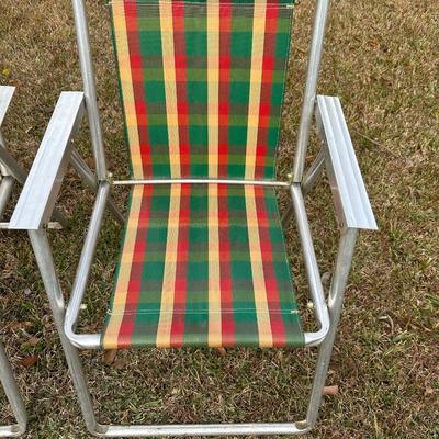 Four (4) Vintage Folding Lawn Chairs