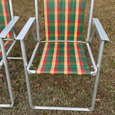 Four (4) Vintage Folding Lawn Chairs
