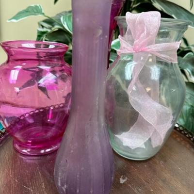 Pink vases