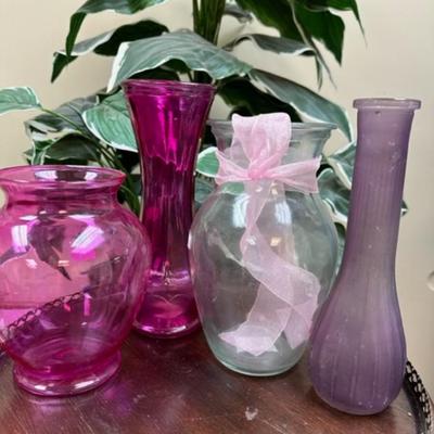 Pink vases