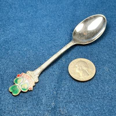 EPNS ENAMELED "IRELAND" SPOON, NICE DETAIL