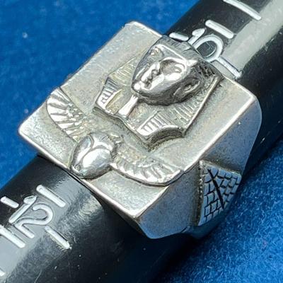 CHUNKY STERLING PHAROAH RING