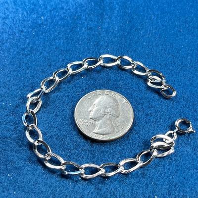 1/20 12K TEXTURED LINKS CHAIN BRACELET