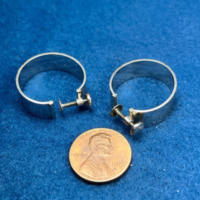1/20 12K GOLD FILLED HOOP EARRINGS, SCREW BACK