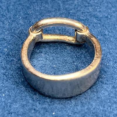 STERLING SILVER BUCKLE MOTIF RING