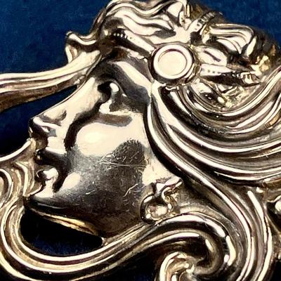 ART NOUVEAU PIN UNDOUBTEDLY STERLING BUT NOT MARKED