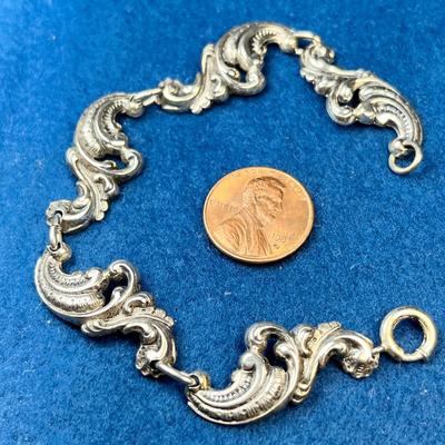 PRETTY STERLING ART NOUVEAU STYLE BRACELET