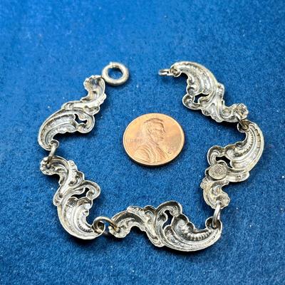 PRETTY STERLING ART NOUVEAU STYLE BRACELET