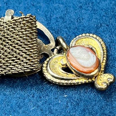 VICTORIAN ERA LADIES' WATCH CHAIN WITH REAL CAMEO