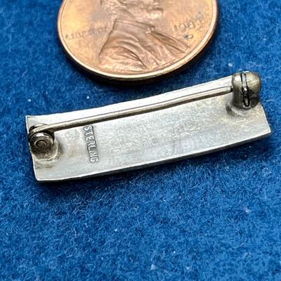 STERLING MILITARY OFFICER RANK SINGLE BAR PIN