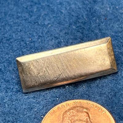 STERLING MILITARY OFFICER RANK SINGLE BAR PIN