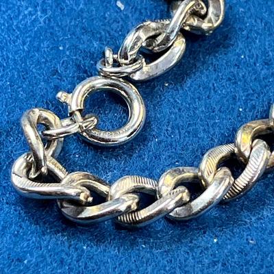 STERLING TEXTURED LINK CHAIN BRACELET