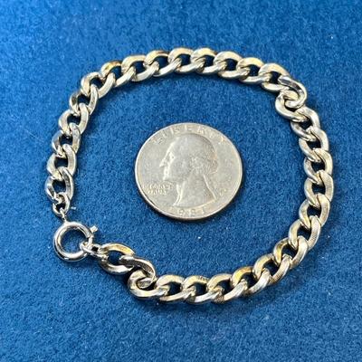 STERLING TEXTURED LINK CHAIN BRACELET