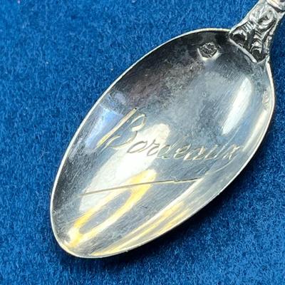 LIKELY BRITTANIA SILVER "BORDEAUX" SOUVENIR SPOON