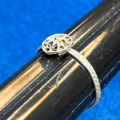 DAINTY STERLING SPIDER IN WEB RING
