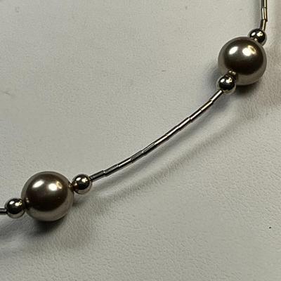 STERLING BEADED NECKLACE