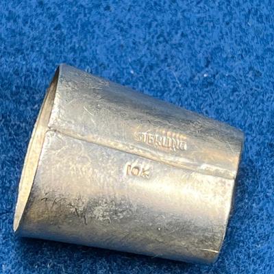 BUCKING BRONCO BOLO/NECKERCHIEF SLIDE STERLING AND 10K GOLD