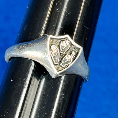 STERLING SIGN LANGUAGE "CTR" RING