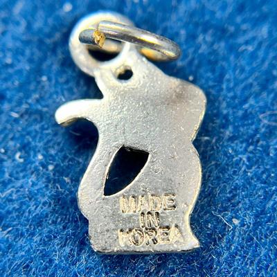 LIKELY SILVER WINKING CAT CHARM MADE IN KOREA