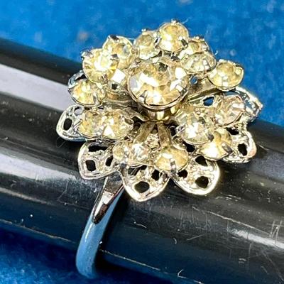 SARAH COVENTRY? RHINESTONE COCKTAIL RING