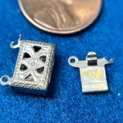 STERLING 2-PIECE NECKLACE CLASP PART