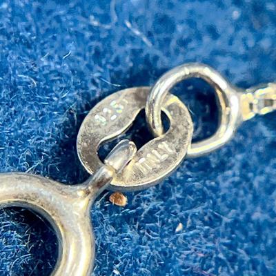 DELICATE STERLING CHAIN BRACELET MARKED ITALY