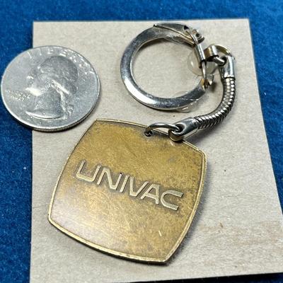 BRASS "UNIVAC" MEDALLION KEY CHAIN