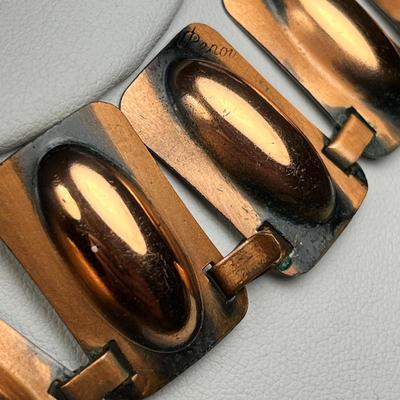 MODERNISTIC COPPER SEGMENT NECKLACE by RENOIR