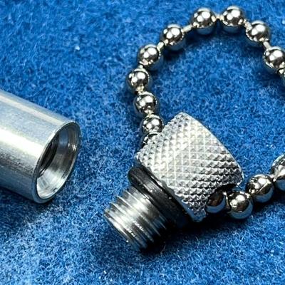 METAL OIL VIAL KEY CHAIN