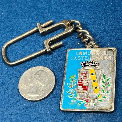 COLORFUL ENAMELED "COMUNE DI CASTELFONDO" KEY CHAIN