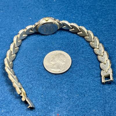 SARAH COVENTRY LADIES' QUARTZ WRIST WATCH WITH LEAF PATTERN BAND