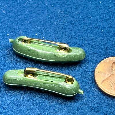 PAIR OF HEINZ PICKLE PINS
