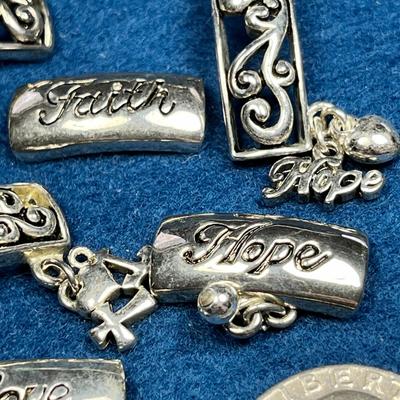 FAITH, HOPE, LOVE SEGMENT BRACELET- NEEDS RE-STRINGING