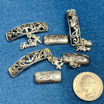 FAITH, HOPE, LOVE SEGMENT BRACELET- NEEDS RE-STRINGING