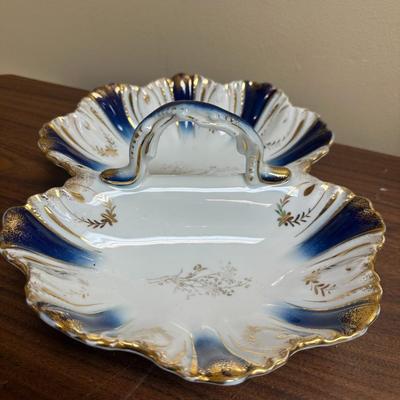 Antique German KPM Double Bowl