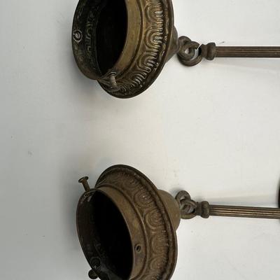 Pair of Brass Pendant Light Fixtures