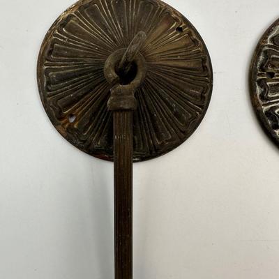 Pair of Brass Pendant Light Fixtures